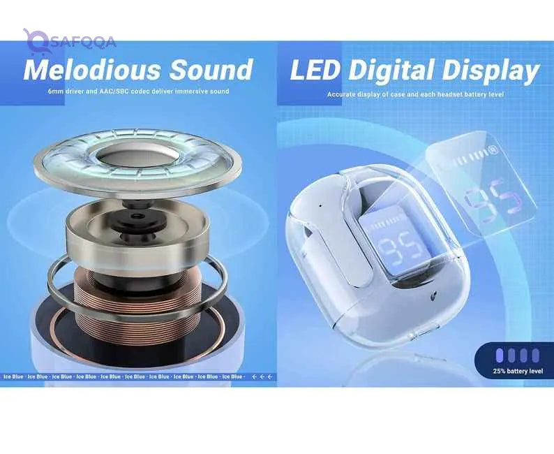 ACEFAST TWS T6 Wireless Earphones – Powerful Sound, Comfortable Fit & Long Battery Life - Safqqa