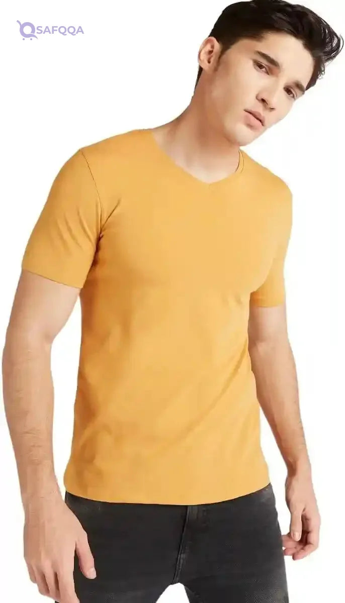 Splash mens 3516737 VNECK SOLID T-Shirt (pack of 1) - Safqqa Egypt