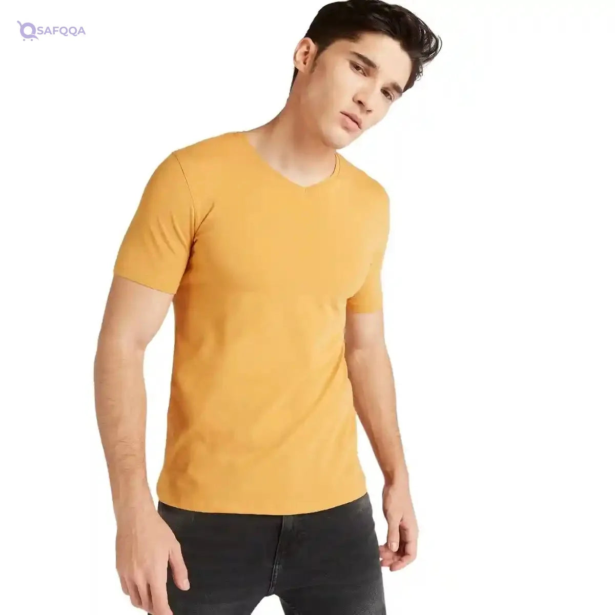 Splash mens 3516737 VNECK SOLID T-Shirt (pack of 1) - Safqqa Egypt