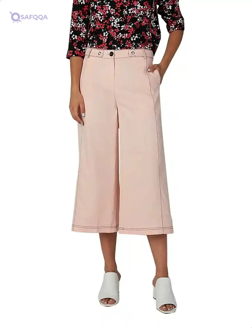 Splash Plain Culotte Pants for Women - Safqqa Egypt