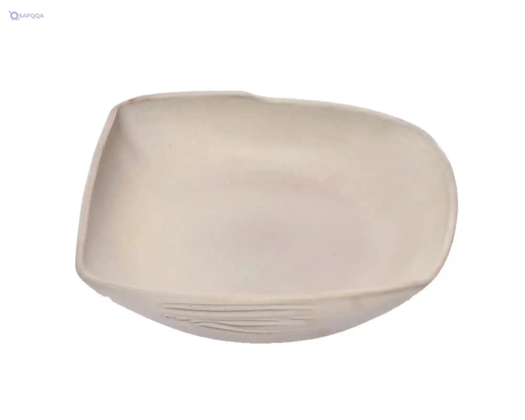 AbraCadabra Deep Dessert Plate, 22 cm Diameter x 5 cm Height, Off-White-Without Box - Safqqa