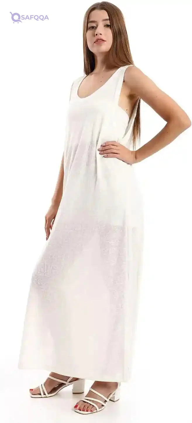 Jamila Women Round Collar Cover UP With Side Slits Outerwear - Safqqa Egypt