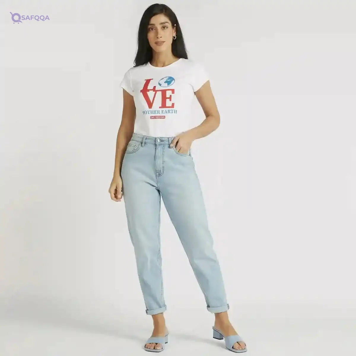 Splash Basic Tshirt For Women, White-size: 10 - Safqqa Egypt