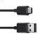 Keendex kx 2517 usb 2.0-a to type c charge and data transfer cable,1 meter - black - Safqqa