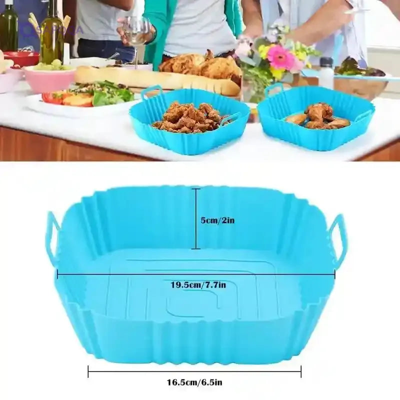 Silicone Air Fryer Liner – Reusable Non-Stick Liner, 22cm (1 Piece) - Safqqa