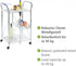 WENKO 3 Tier, Rolling Organizer, Storage Wheels, Metal cart, White - Safqqa
