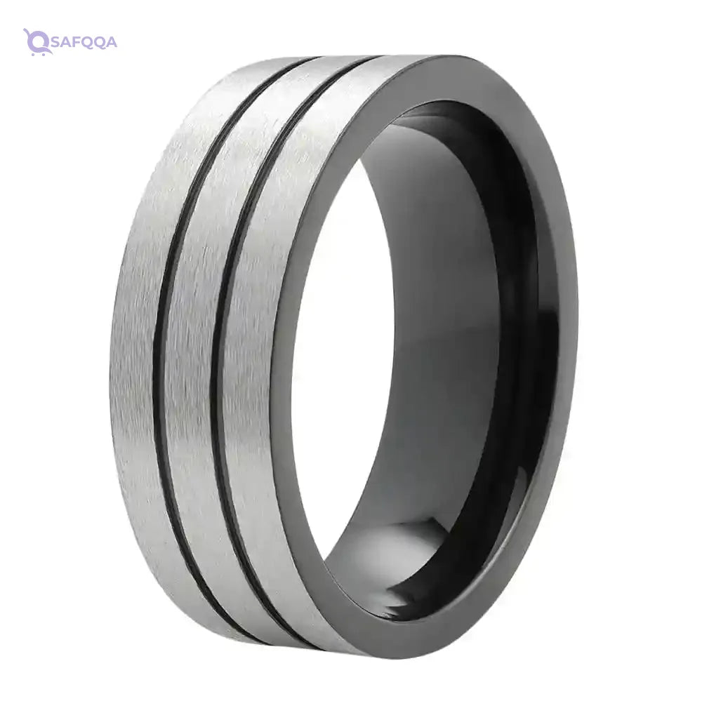 ZIPPO Brushed Stainless Steel Ring with Gift Box - Safqqa