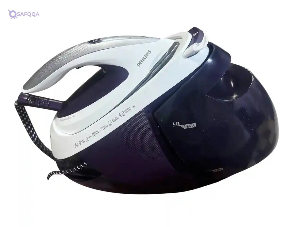 Philips PerfectCare Elite Plus Steam Generator Iron - 2700W, 1.8L Detachable Water Tank, OptimalTEMP Technology, Up to 520g steam boost, Automatic shut off - GC9660/36 Purple- Used and No Box & Have Scratches - Safqqa Egypt