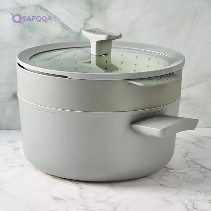 BergHOFF Balance Collapsible Silicone Colander – Drain, Steam & Save Space Effortlessly! - Safqqa