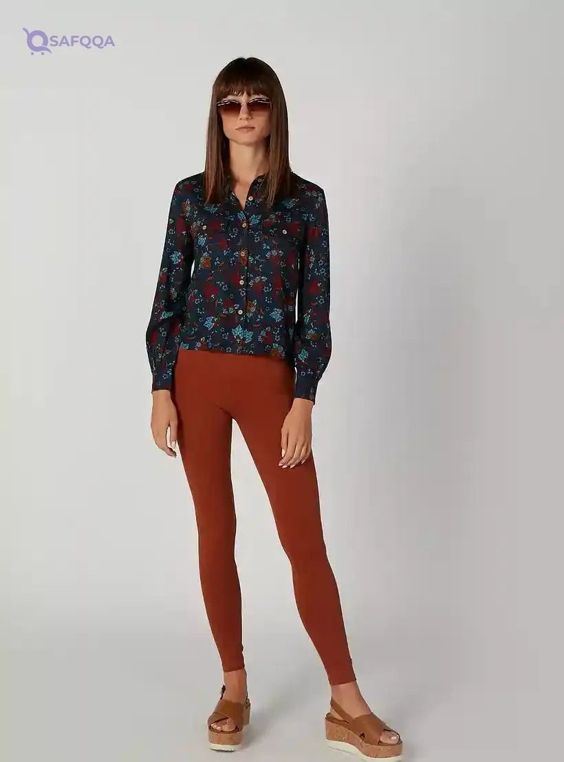 Women’s Full-Length Plain Leggings with Elasticised Waistband – Comfortable Everyday Wear - Safqqa