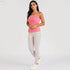 Solid Cami Top with Spaghetti Straps and Scoop Neck - Safqqa Egypt