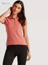 Solid Polo T-shirt with Cap Sleeves - Safqqa Egypt