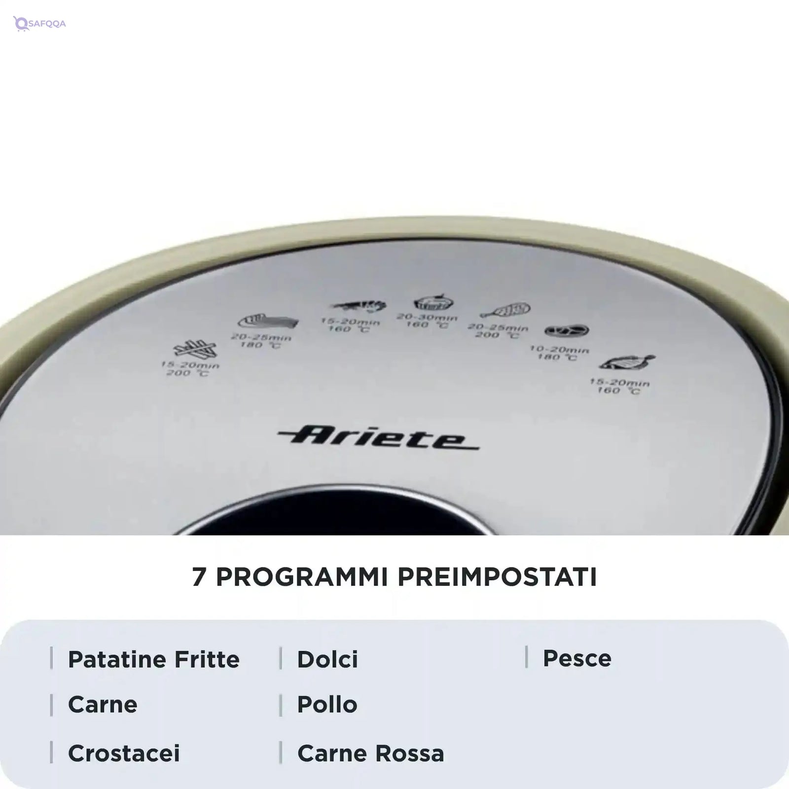 Ariete 4618, Airy Fryer XXL, Air Fryer, 5.5 Litres, Oil-Free Fryer 2.5 kg Fries, 1800 Watt (by Delonghi Group) - Safqqa