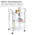 WENKO 3 Tier, Rolling Organizer, Storage Wheels, Metal cart, White - Safqqa