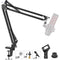 Professional Adjustable Microphone Stand Mic Arm Stand Studio Microphone Suspension Scissor Arm Stand for Quadcast, Quadcast S, Seiren mini, Solocast and more - Safqqa