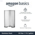 Amazon Basics 50L Rectangular Kitchen Bin with Steel Pedal – Soft-Close, Satin Nickel (With Hit ) - Safqqa