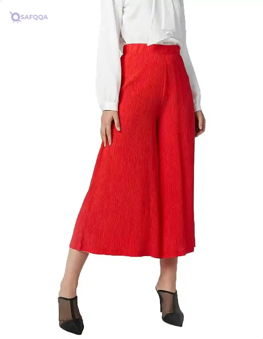 Splash Elastic Waist Culotte Pants for Women - Safqqa Egypt