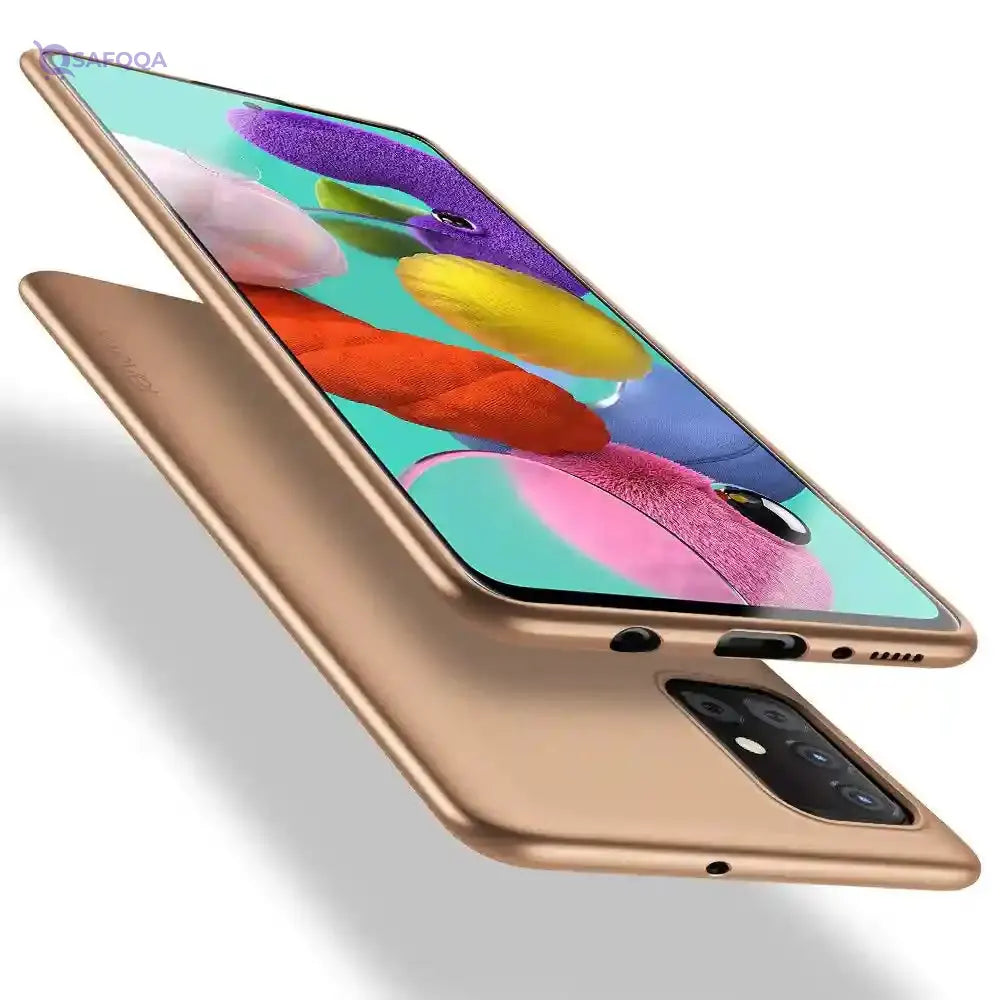 X-level Samsung Galaxy A51 Case Thin Soft Flexible TPU Ultra-Slim Fit A51 Case Matte Finish Coating Grip Full Protective Mobile Phone Cover for Samsung Galaxy A51-Gold - Safqqa