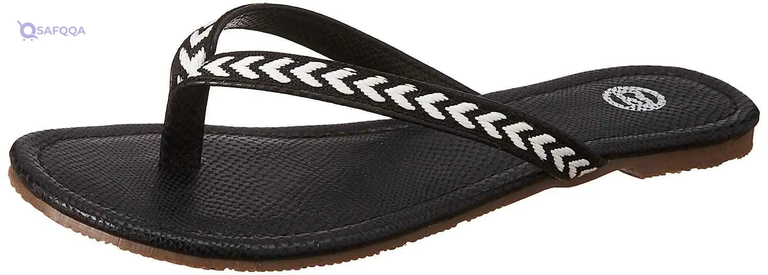 Club Aldo Embroidered Flat Flip Flops for Women - Safqqa Egypt