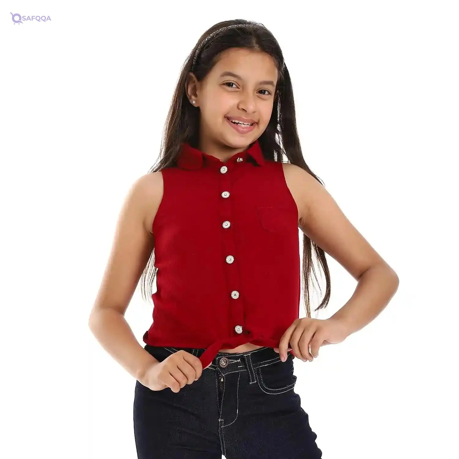 Andora Girls Tie-able Lace-35S23G30320 Blouse - Safqqa Egypt