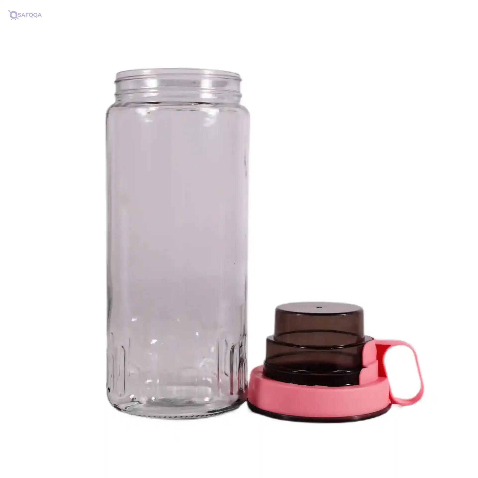 Herevin Measure Cup Canister - 1.46L Capacity, Salmon, Transparent Lid, Measurement Markings, Made in Turkey (Kitchen, Baking, Meal Prep) - Safqqa Egypt
