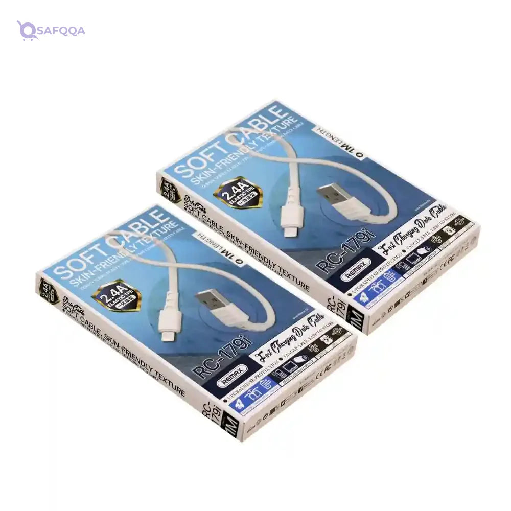 Remax RC-179i Series 2.4a High Elastic Data Lightning Cable - Safqqa