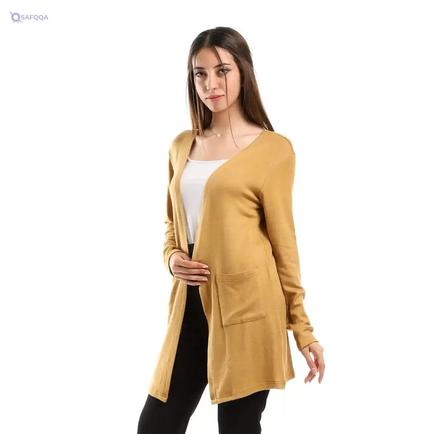 JAMILA Side Pockets Short Cardigan For Women ,Perfect for casual outings, work, or everyday use. - Safqqa