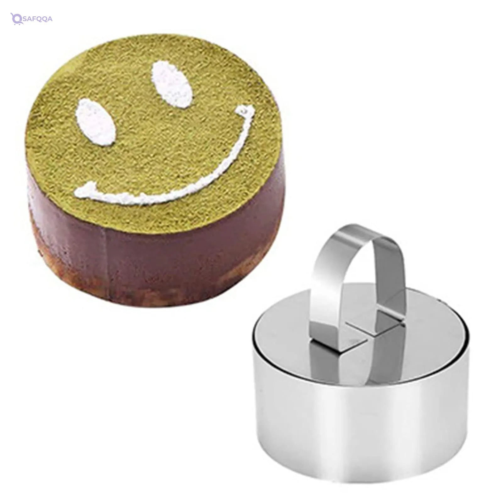 Kastwave Set of 4 Stainless Steel Mousse Cake Rings – 3 Inch Round with Pusher - Safqqa