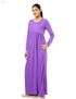 JAMILA Women Long Full Sleeves With Round Neck Dress For Women,Classic round neck design for a timeless look. - Safqqa