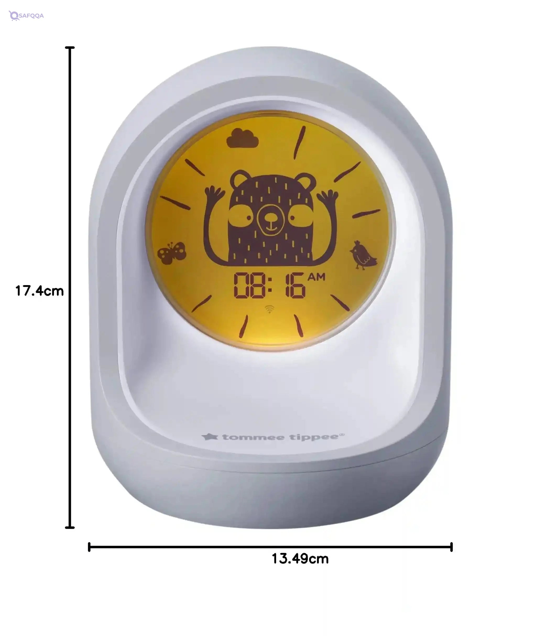Tommee Tippee Sleep Trainer Clock, Timekeeper Connected Aid, From the Creators of Groclock, App-Enabled Alarm Clock and Nightlight for Children - Safqqa