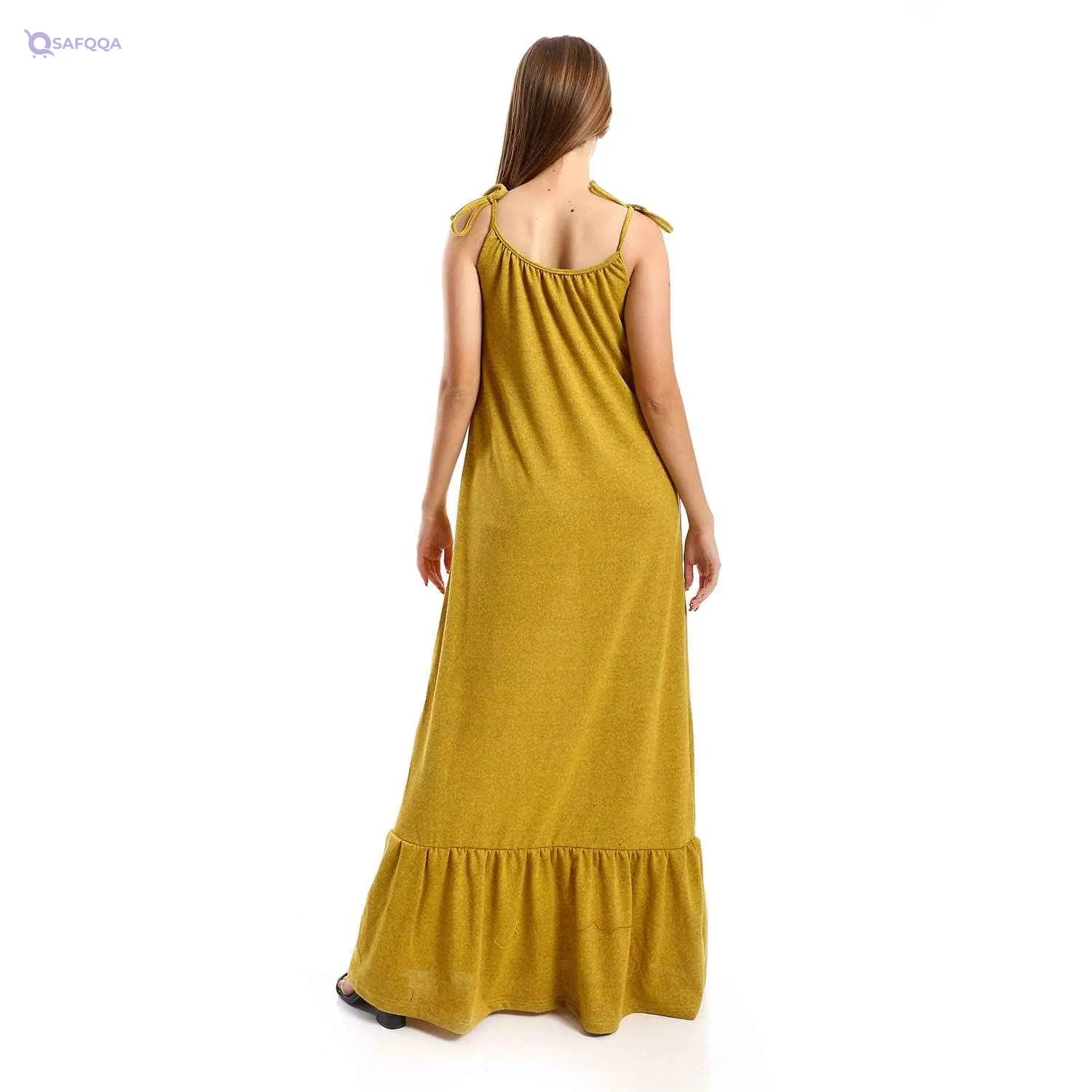 JAMILA Women Spaghetti Sleeves Tiered Casual Dress DRESS - Safqqa Egypt