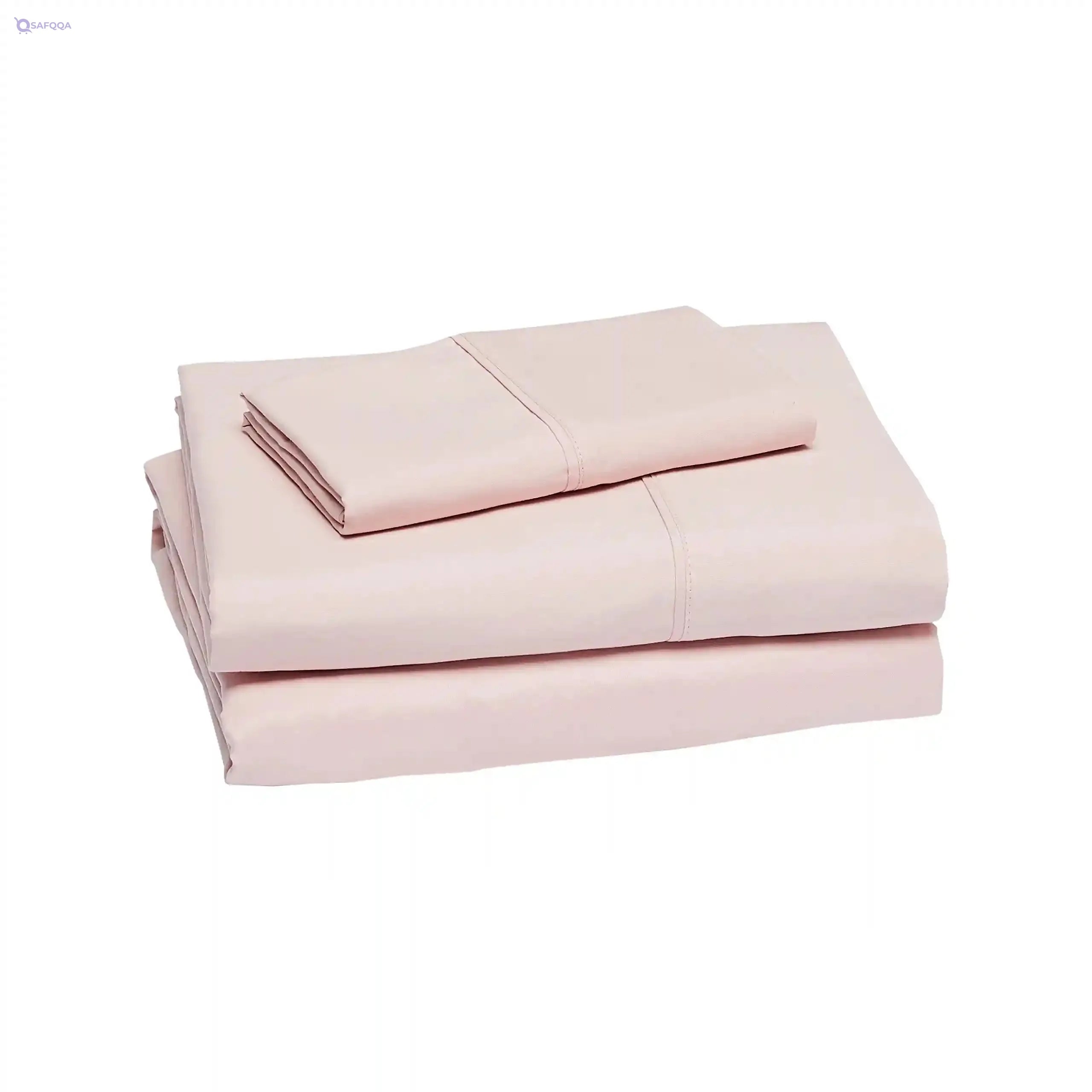 Generic Lightweight Super Soft Easy Care Microfiber 3-Piece Bed Sheet Set with 35.56 CM Deep Pockets, Twin, Blush Pink - Safqqa