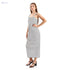 JAMILA Sleeveless Striped Casual Dress With Side Slits For Women,Stylish striped design for a modern, casual look. - Safqqa