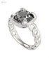 Guess UBR20026-50 Stainless Steel Middle Stone Ring for Women - Silver - Safqqa
