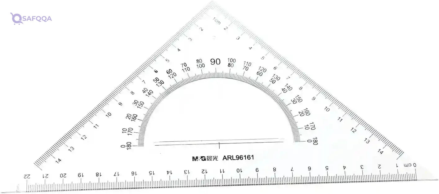 M&G ARL96161 Plastic Set of 2pcs 90-Degree Triangle Rulers - Clear - Safqqa Egypt