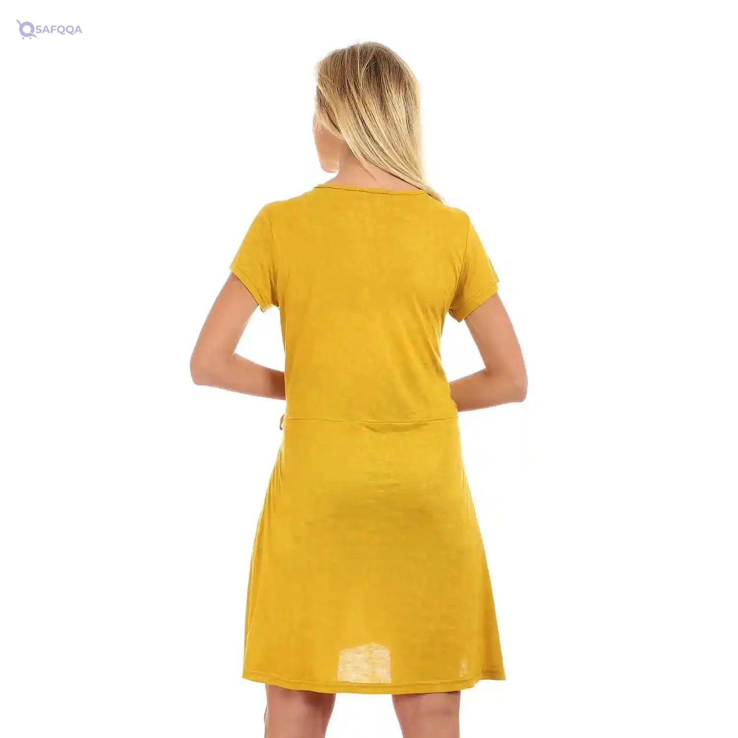 JAMILA Women Self Patterned Wrapped Dress - Safqqa Egypt