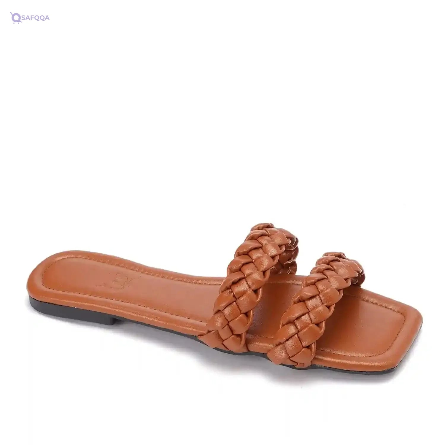 TGS womens Chunky Braided Slipper Flip-Flop - Safqqa