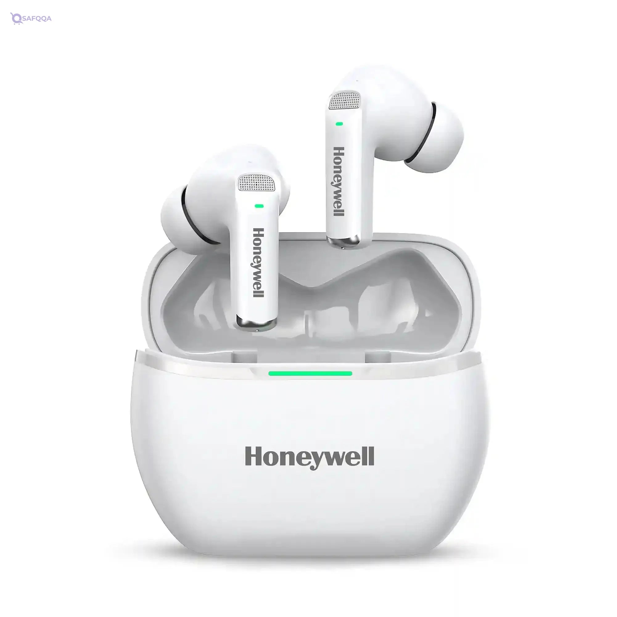 Honeywell  U5100, in-Ear Wireless Active Noice Cancellation, True Wireless Stereo Earbuds, Low Latency Mode(50MS), 6 Mics, Bluetooth V5.2, Sweat & Splash Resistant, 62 Hour Playtime, White - Safqqa