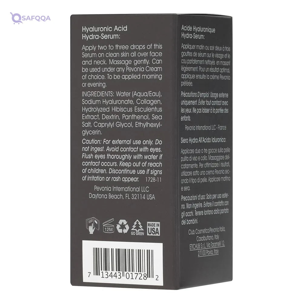 PEVONIA Power Repair Age Correction Hyaluronic Acid Hydra-Serum – 0.5 fl. oz – Hydrating & Rejuvenating - Safqqa