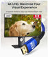 JSAUX HDMI Aluminum Alloy Cable 2M,High-speed HDMI 2.0 for smooth video and audio transfer - Safqqa
