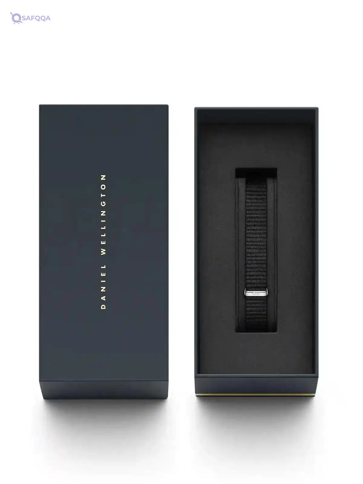Daniel Wellington Petite Cornwall Polyester Unisex Watch Band - Black - Safqqa