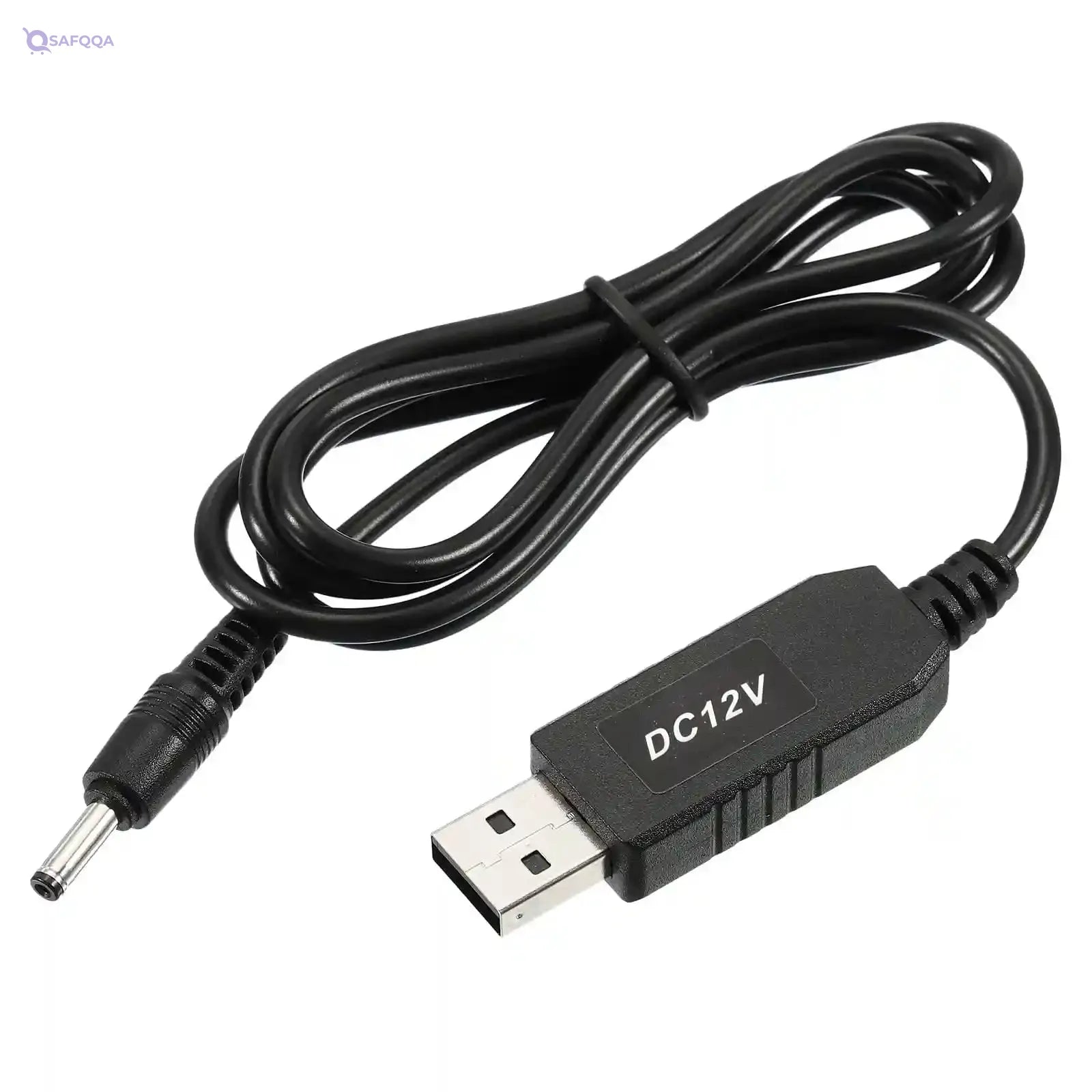 YOKIVE DC 5V to DC 12V USB Step Up Voltage Converter, Power Cable with DC Jack 3.5mm x 1.35mm,Great for Routers, Camera, Car Driving Recorder (Black, 6W 1A) - Safqqa Egypt