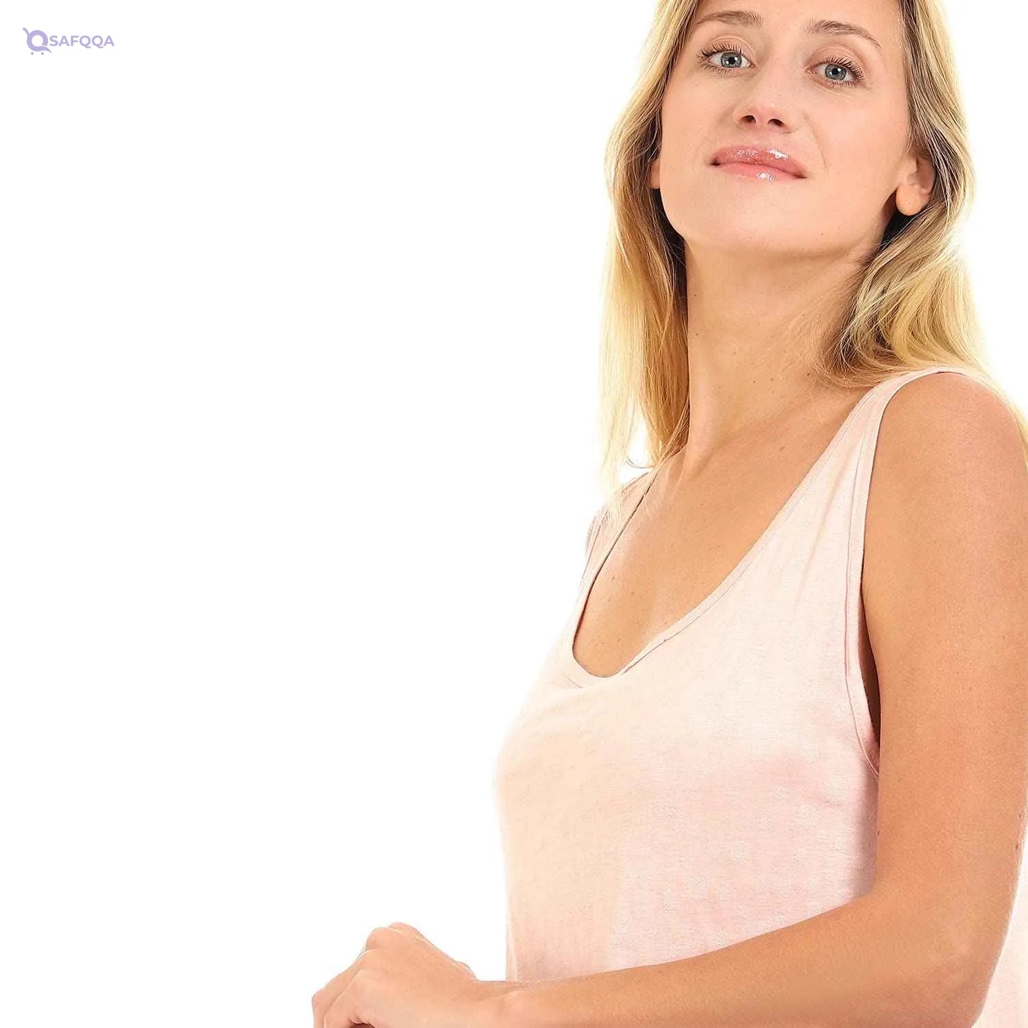 Kady Women Self Patterned Sleeveless Round Sleepshirt - Safqqa Egypt