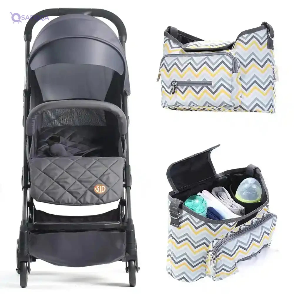 TEKNUM Travel Lite Stroller – Sunveno Baby Stroller Organizer – Yellow Wave - Safqqa