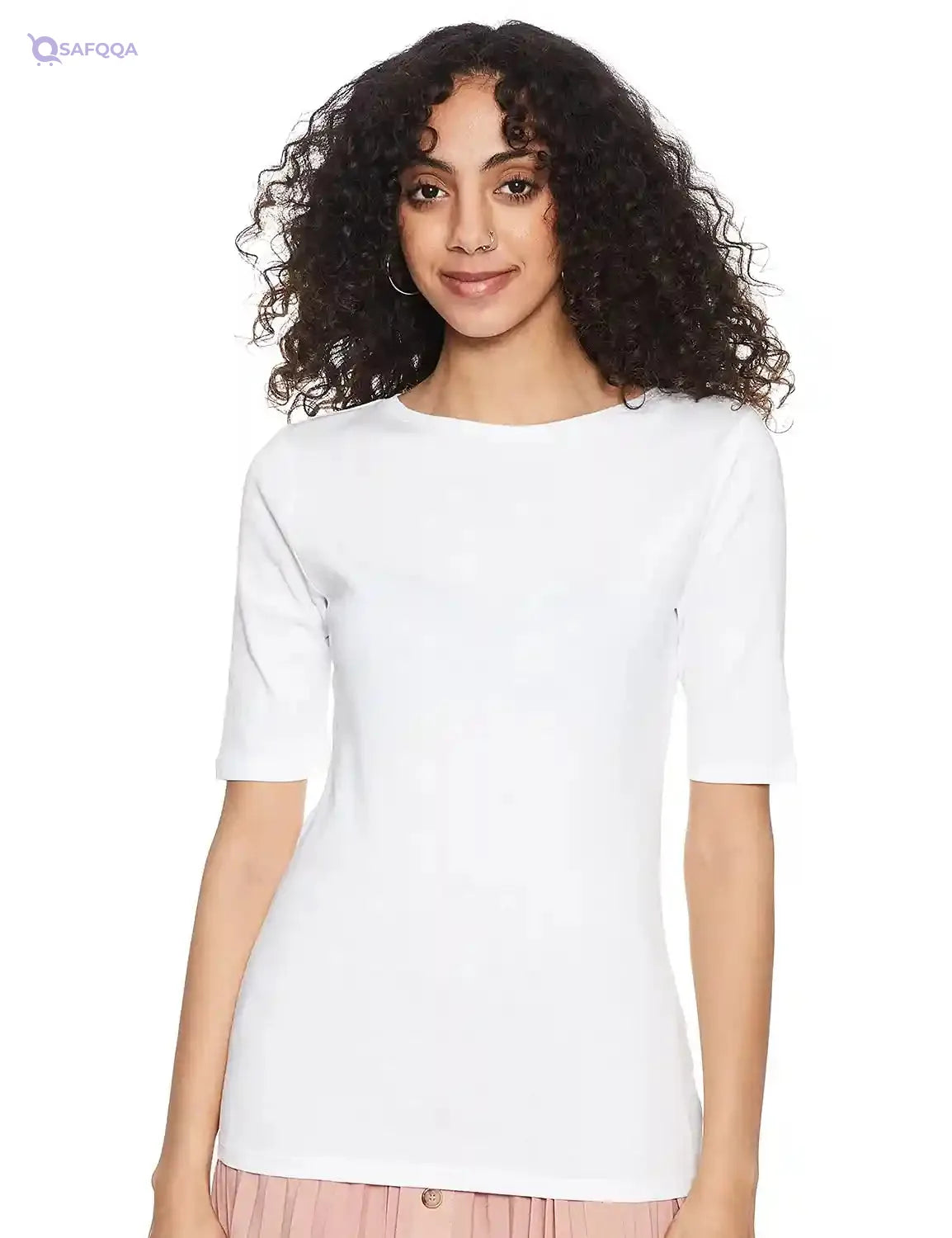 Matalan Plain Short Sleeves Round Neck T-shirt for Women - Safqqa Egypt
