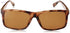 Exess Mens Exess Rectangular Brown Polarized Casual Sunglasses Sunglasses - Safqqa