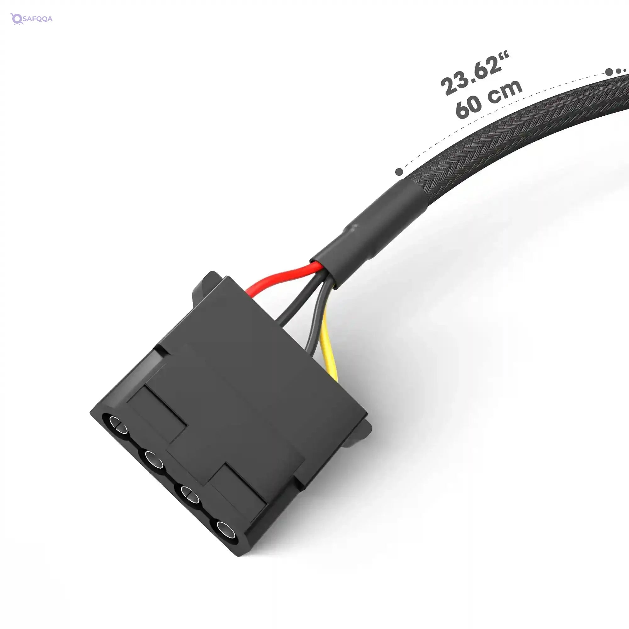 KabelDirekt 826 0.6m 60cm 4-pin Molex extension cable black - Safqqa Egypt