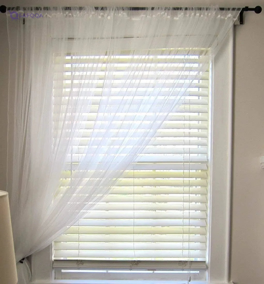 Fun Homes Plain Curtain Transparent - Safqqa