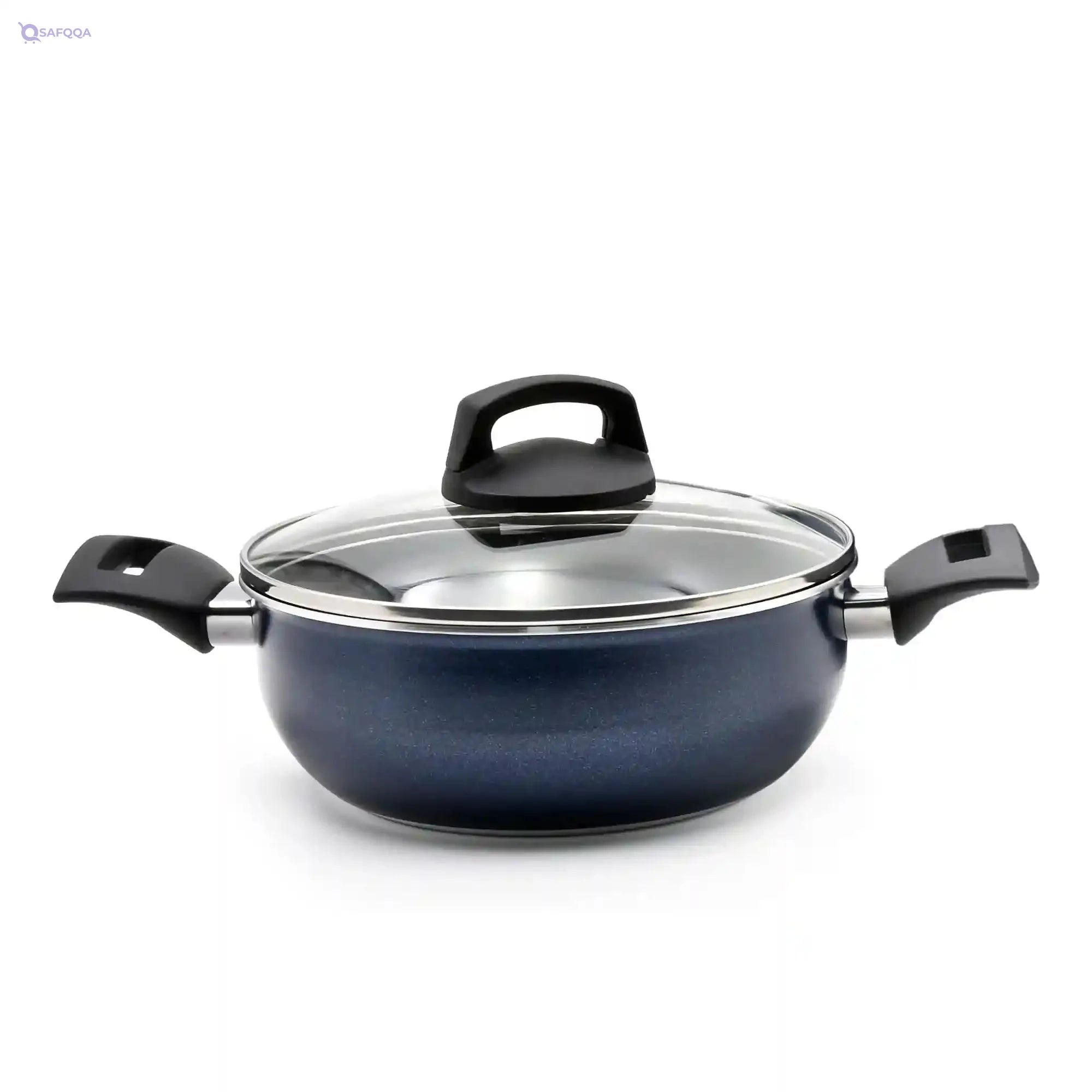 Celar Aluminum Blue Casserole, 26 cm Diameter, Non-stick, Induction + Gas Stove, Made In Portugal - Safqqa