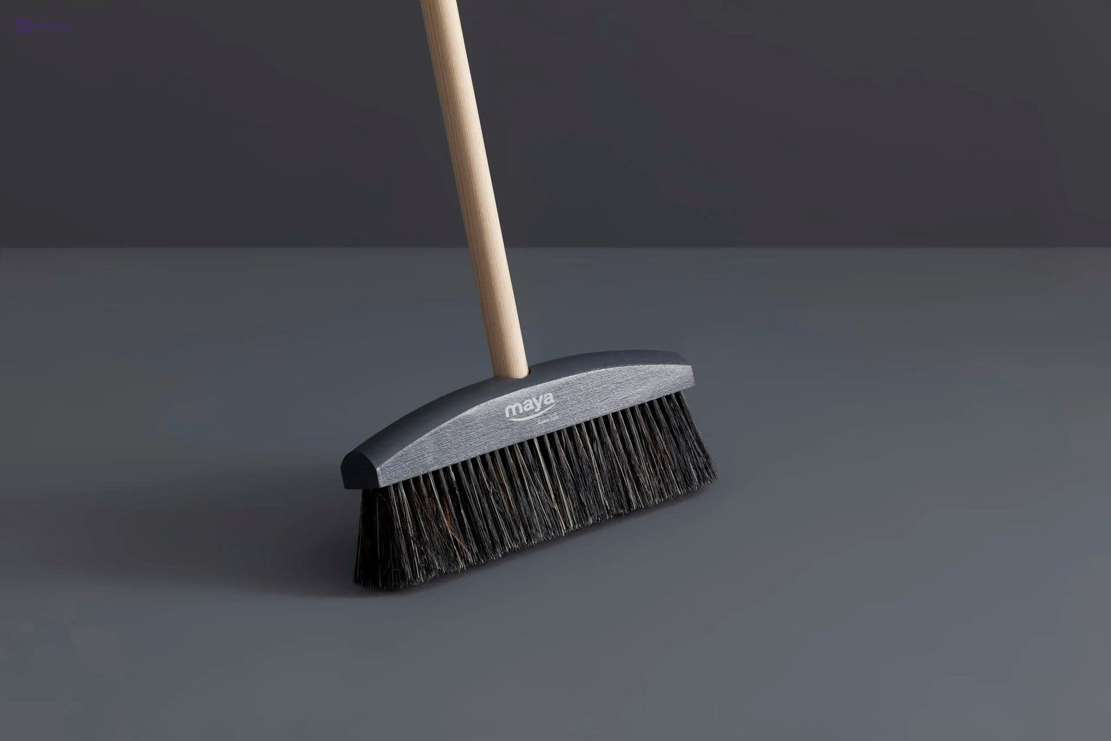 Maya Kinnell Broom + Handle Grey  Durable plastic construction for long-lasting use - Safqqa
